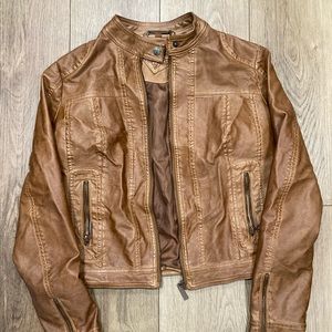 Jou Jou Women’s Faux Leather Jacket Size Small